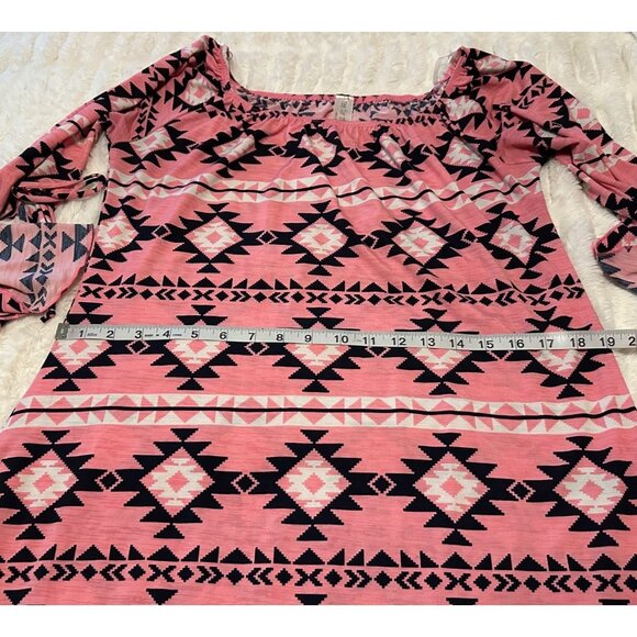 Women's TEE FOR THE SOUL Brand Shift Dress Geometric Print Poly Blend Size M - Picture 8 of 16